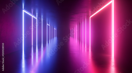 Colorful neon lines  background 