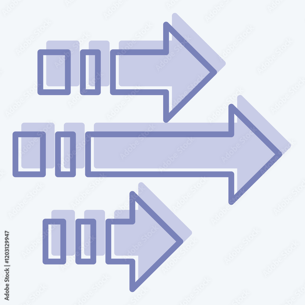 Icon Arrows. related to Speed symbol. two tone style. design editable Icon Arrows. related to Speed symbol. two tone style. design editable