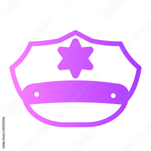 Police Hat  gradient icon