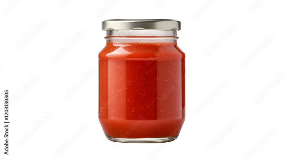 tomato sauce in glass jar tomato sauce in glass jar