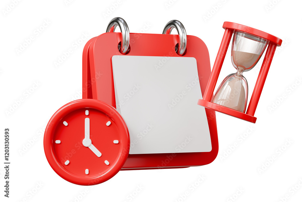 3d Red Calendar with clock icon on isolated purple background. Reminder notification or Time management concept. Website Ui design icon. Minimal 3d cartoon red calendar time zone icon. 3d render. 3d Red Calendar with clock icon on isolated purple background. Reminder notification or Time management concept. Website Ui design icon. Minimal 3d cartoon red calendar time zone icon. 3d render.