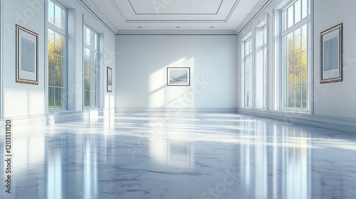 Wallpaper Mural white room with a bright and clean minimalist design. The walls, ceiling, and floor are all a pure white Torontodigital.ca