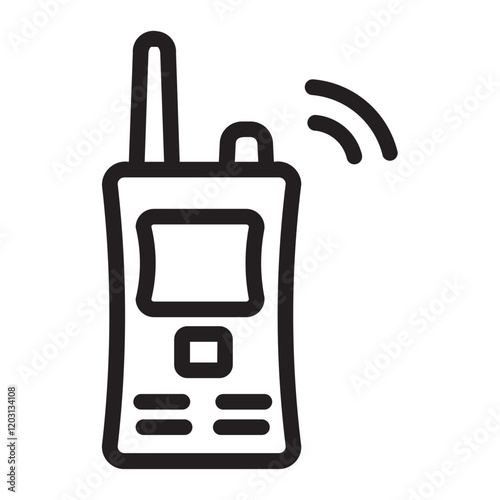 walkie talkie line icon