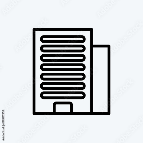 Icon Skyscraper. suitable for education symbol. line style. simple design editable