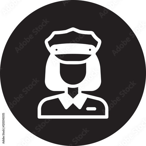 policewoman glyph icon