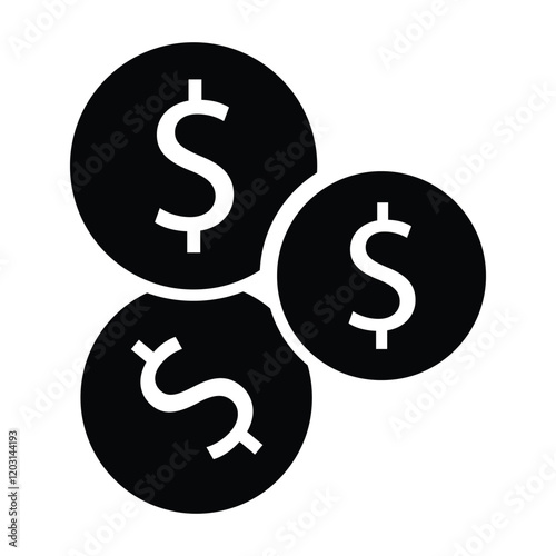 Coin, coins, money icon