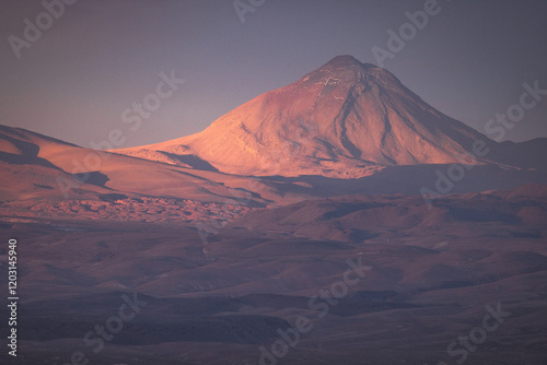 atacama desert lights at sunset