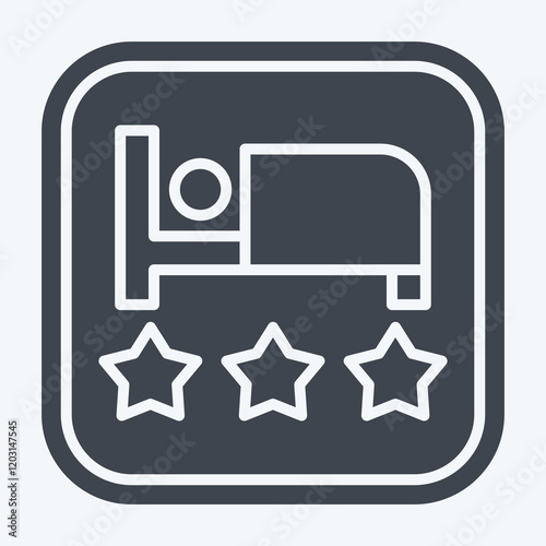 Icon Hotel. related to Public symbol. glyph style. design editable