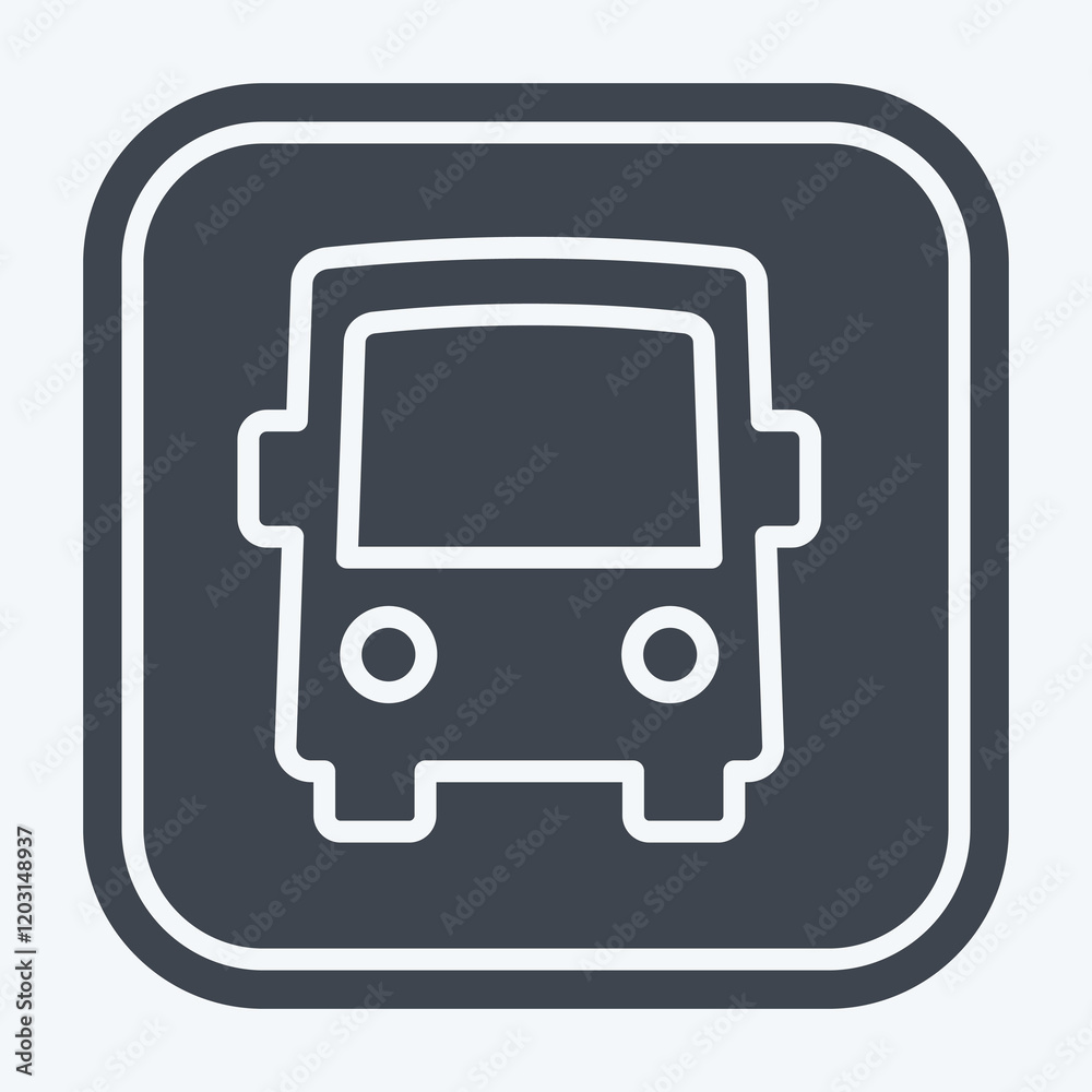 Icon Bus. related to Public symbol. glyph style. design editable Icon Bus. related to Public symbol. glyph style. design editable