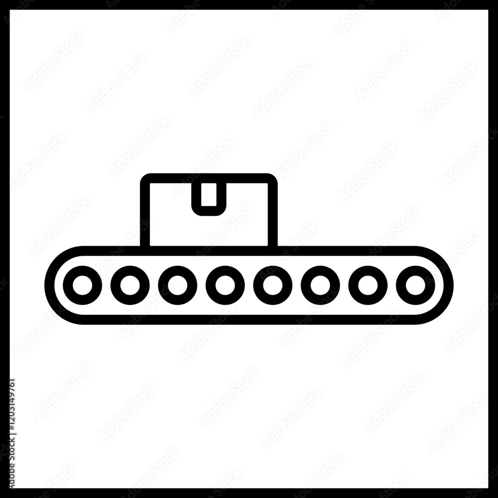 Conveyor Belt Icon Design Conveyor Belt Icon Design