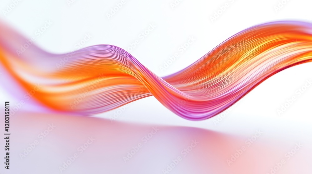 Orange and purple flowing abstract shape Orange and purple flowing abstract shape