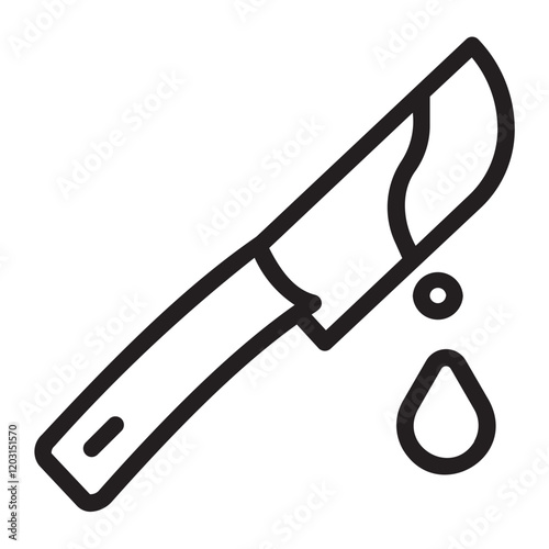 knife line icon
