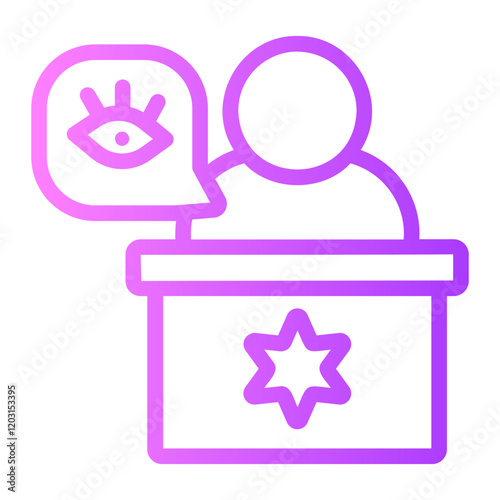 Witness line icon
