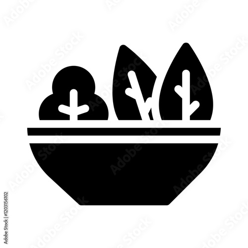 salad glyph icon