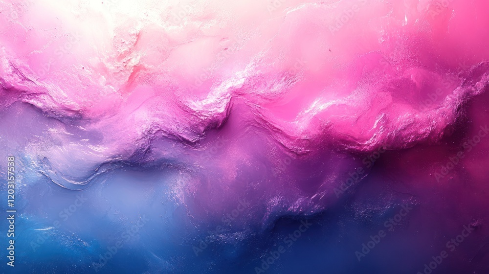 Obraz premium Abstract swirling patterns of pink and blue hues creating a dreamy atmosphere in a digital artwork