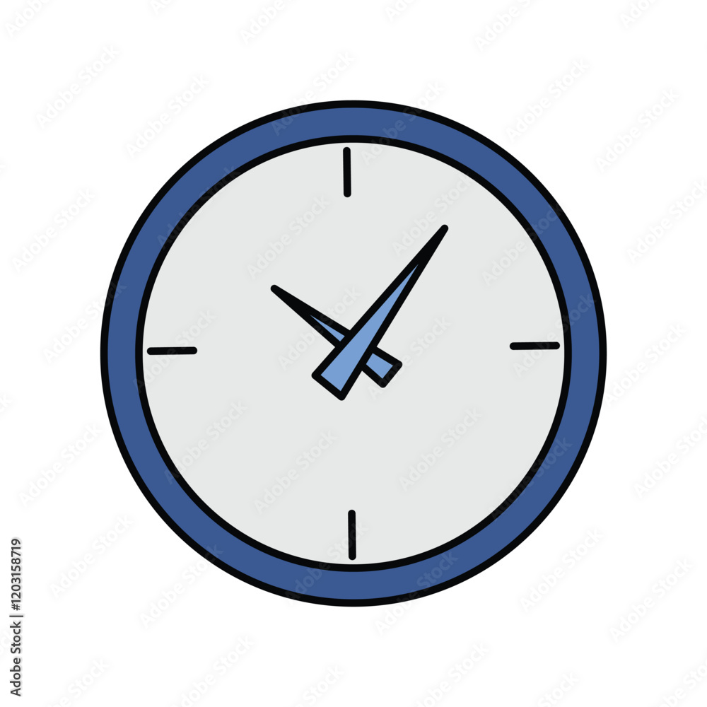 clock lineal color line icon with white background vector stock illustration clock lineal color line icon with white background vector stock illustration