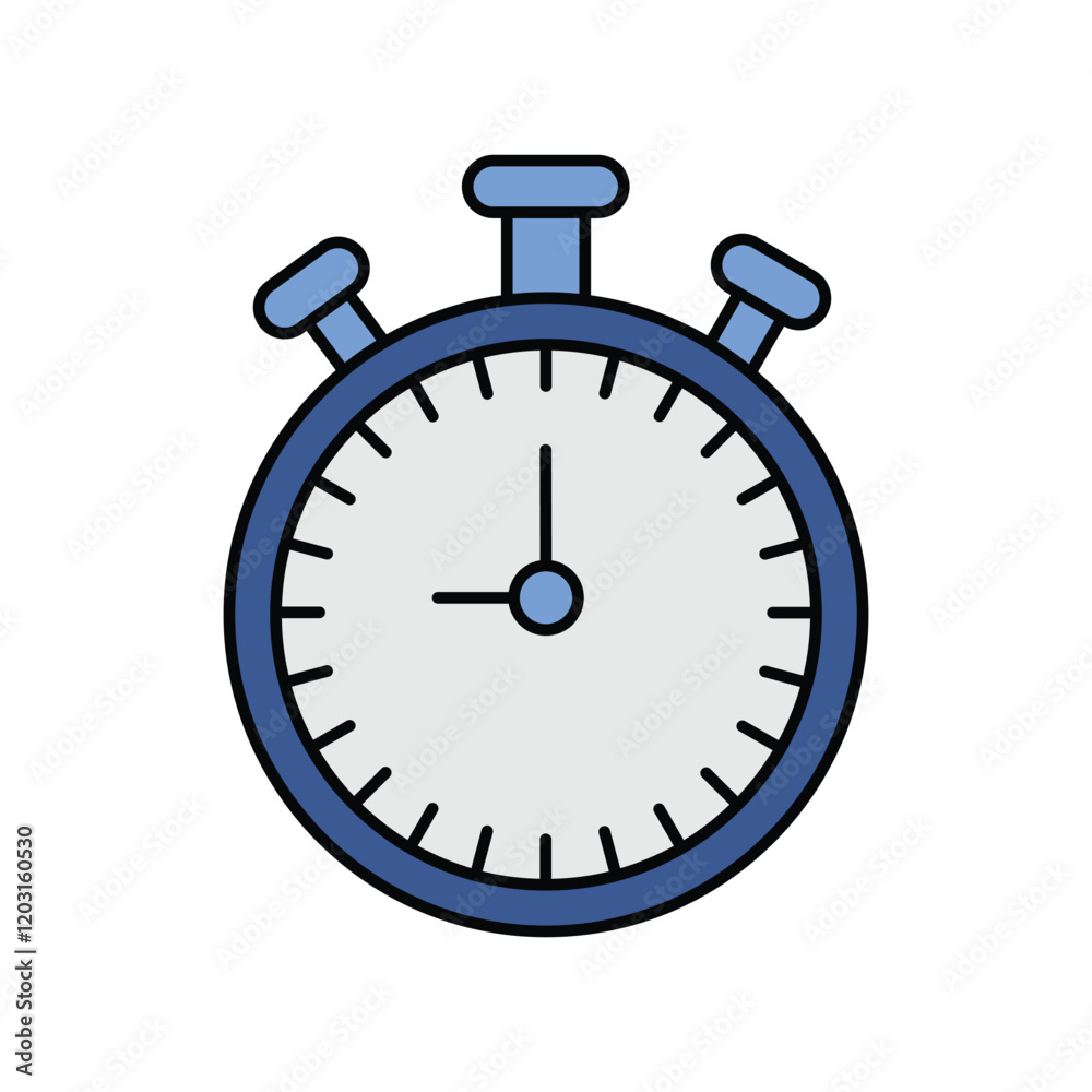 clock lineal color line icon with white background vector stock illustration clock lineal color line icon with white background vector stock illustration
