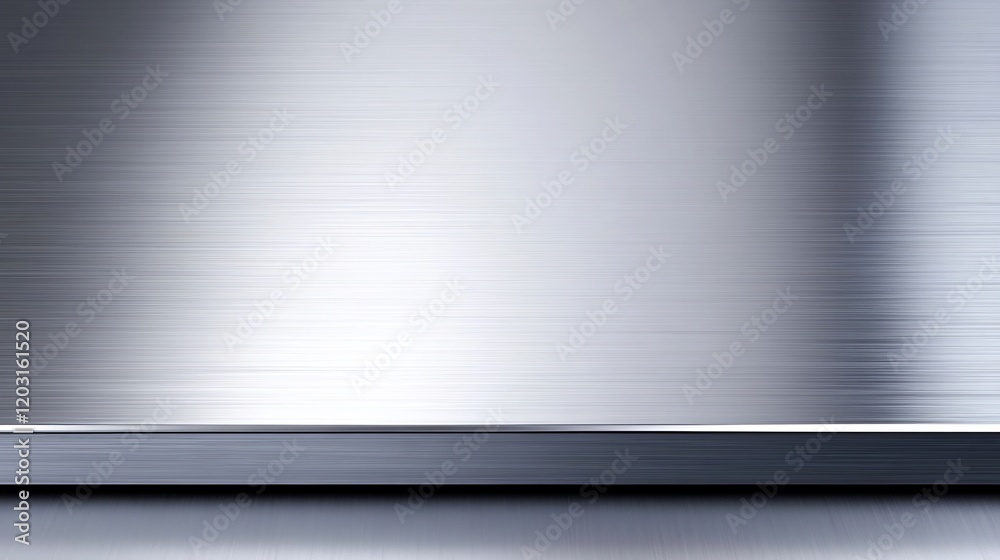 Brushed Metal Surface Gleams Softly Under Subtle Light. AI Generated Brushed Metal Surface Gleams Softly Under Subtle Light. AI Generated