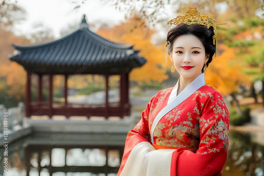 Lady in Red: Elegance of Chinese New Year Celebration Lady in Red: Elegance of Chinese New Year Celebration