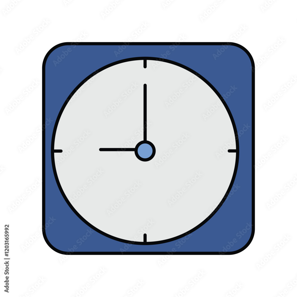 clock lineal color line icon with white background vector stock illustration clock lineal color line icon with white background vector stock illustration