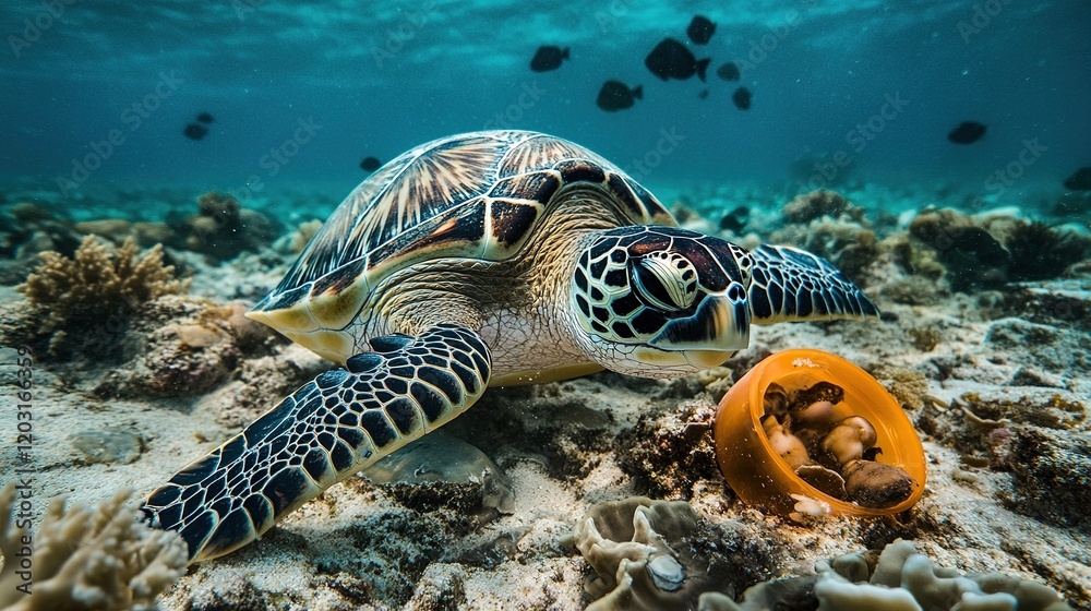 Fototapeta premium * Preserving marine life during a sustainable snorkeling trip.