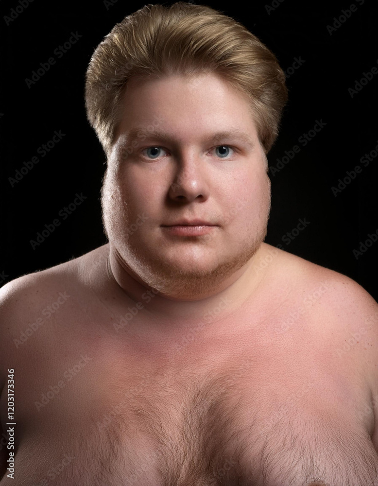 Naklejka premium Shirtless gay man looking at camera