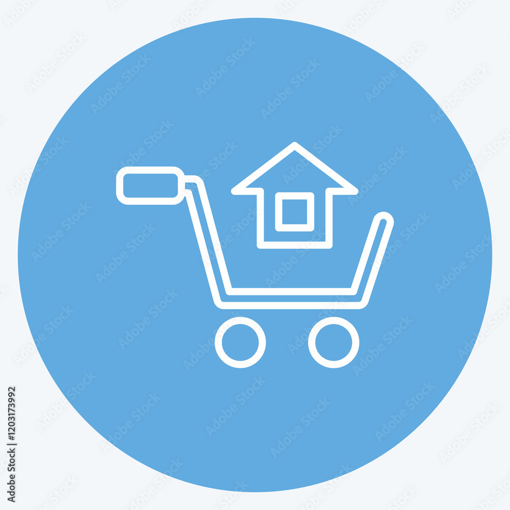 Icon Purchase. suitable for education symbol. blue eyes style. simple design editable Icon Purchase. suitable for education symbol. blue eyes style. simple design editable