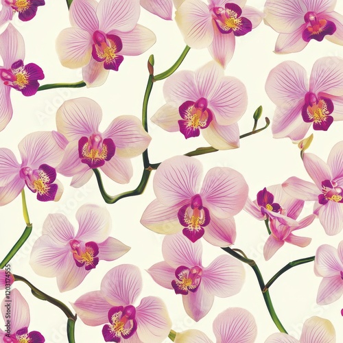 Wallpaper Mural Small Orchid Patterns for Floral Arrangements and Decor Torontodigital.ca