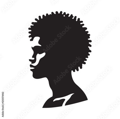 african black man silhouette vector illustration