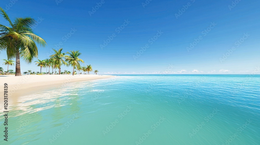 Fototapeta premium Tranquil Tropical Beach Scene