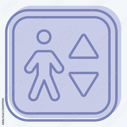 Icon Elevator. related to Public symbol. two tone style. design editable