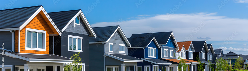 Modern new development with beautiful modern houses Modern new development with beautiful modern houses