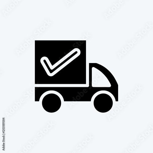 Icon Shipment. suitable for education symbol. glyph style. simple design editable