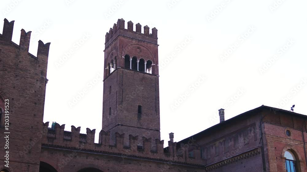 Nice view of a historical building with good angle in Bologna, Italy Nice view of a historical building with good angle in Bologna, Italy
