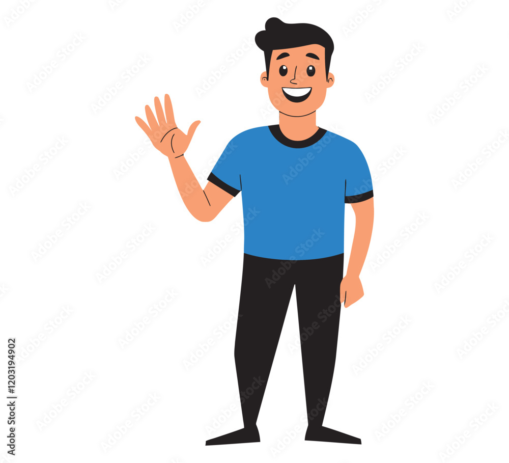 Frustrated Cartoon Man with Clenched Fists and Intense Angry Expression Frustrated Cartoon Man with Clenched Fists and Intense Angry Expression