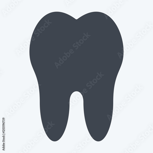 Icon Tooth. related to Healthcare symbol. glyph style. design editable