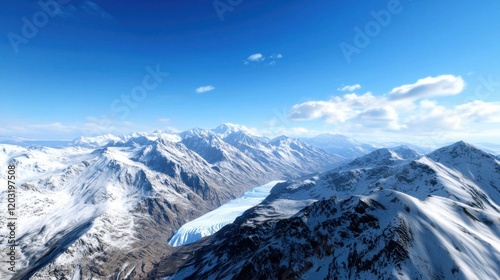 Snowy Mountain Range Panorama