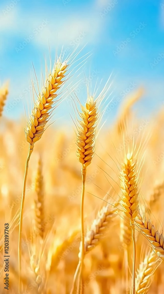 Golden wheat field basks in warm sunlight creating a serene summer ambiance. AI Generated Golden wheat field basks in warm sunlight creating a serene summer ambiance. AI Generated