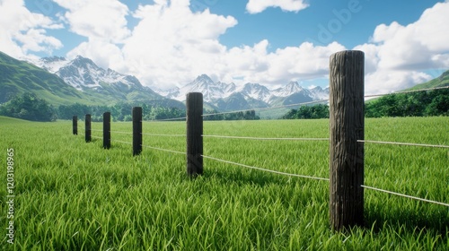 Serene Mountain Meadow Landscape