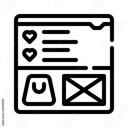wishlist line icon