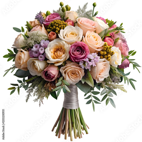 luxurious wedding bouquet featuring a variety