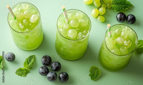 Jasmine green grape jelly tea, Generative AI