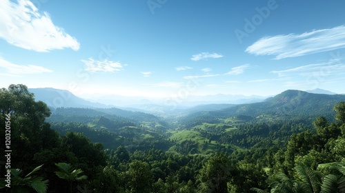 Serene Mountain Valley Landscape