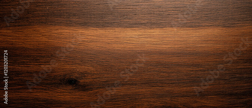 Wallpaper Mural Smooth Dark Brown Wooden Surface with Natural Grain and Knots. Made with generative AI Torontodigital.ca