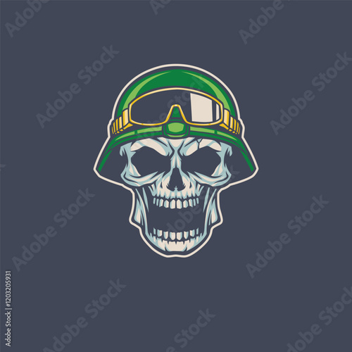 Skull wearing hat sunglasses stylishly cool