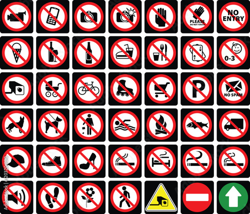 Prohibition Signs eps