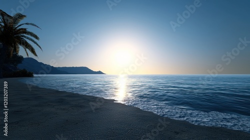 Peaceful Sunset on Tropical Beach