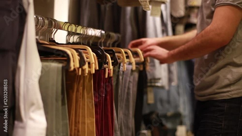 Shopping man wear