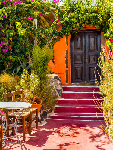 Obraz na płótnie Colorful architecture in Santorini island, Greece. w salonie
