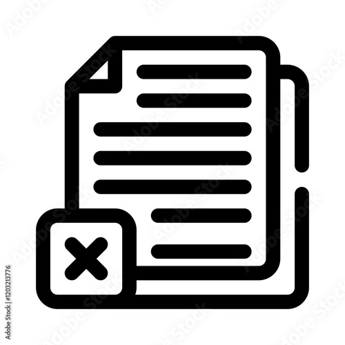 deleted line icon
